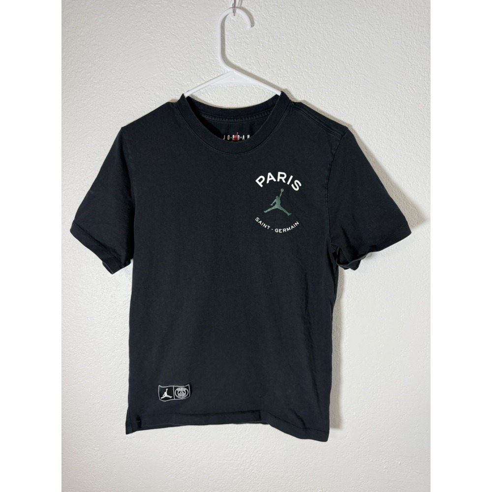 Nike Air Jordan Paris Saint Germain PSG Logo T-Shirt Black SZ S Mens DB6514-010